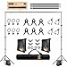 Produktbild 2.6x3m Fotostudio Hintergrundsystem Verstellbares Fotohintergrundständer Set für Fotografie Party mit 1 Tragetasche, Stützsystem Ständer für Fotos, Videos, Studio6 Frühling Klemmen, 2 Sandsäcke