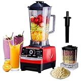 Mixer Smoothie Maker 2 L, Multifunktional Standmixer mit 6 Metallklingen 4500W Mixer Smoothie Maker mit 15 einstellbaren Geschwindigkeiten für Milchshakes und Smoothies, BPA-frei