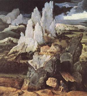 Reproduction d'art St Jerome Joachim Patenier huile