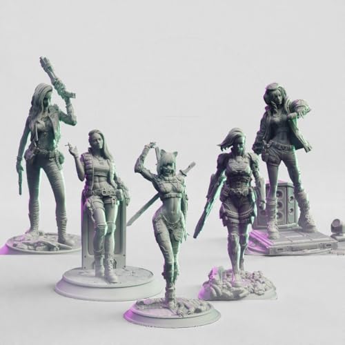 Lot de 5 Figurines de Jeu de rôle Cyberpunk Femme, Idol,...