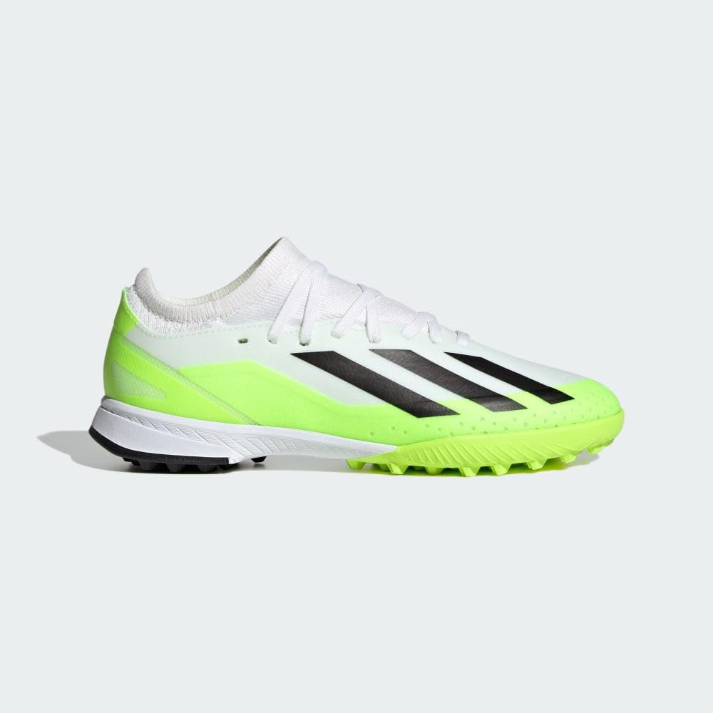 adidas Soccer X Crazyfast.3 Turf (Little Kid/Big Kid) Footwear White/Core Black/Lucid Lemon 11 Little Kid M