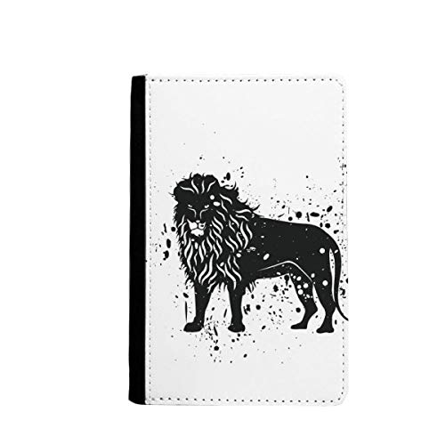 Étui portefeuille de voyage lion mexicain noir et blanc pour protéger vos papiers importants