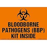 Bloodborne Pathogens (BBP) Kit Inside Sign, 7" x 5" Permanent Self Adhesive Vinyl with Rounded Corners for Indoor and Outdoor Use, J. J. Keller & Associates, Inc.