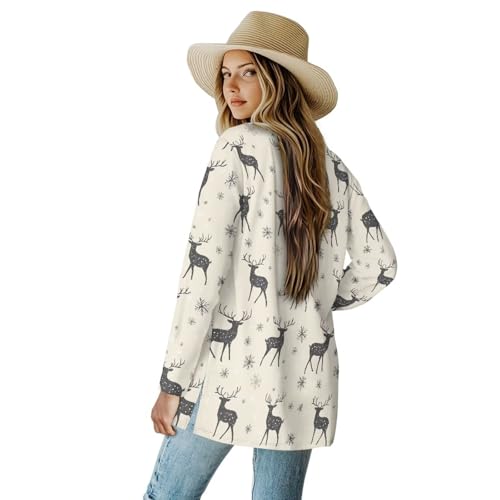 Image of Cardigan for Women Long Sweater Open Front Sweaters Fashion Lightweight Cardigans with Pockets