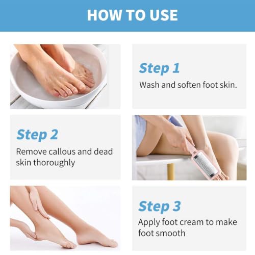 Image of Fu Store 2 Pack Foot Files Callus Remover Foot Rasp Dual Sided Foot File