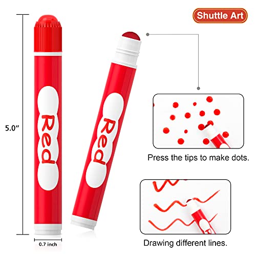 Shuttle Art Dot Markers, 15 Colors Washable Dot Markers For Toddlers,Bingo Daubers Supplies For Kids Preschool Children, Non Toxic Water-Based Dot Art Markers #TOP2