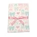 Baby Gear Plush Velboa Ultra Soft Baby Girls Blanket 30 x 40, Coral Hearts & Bows