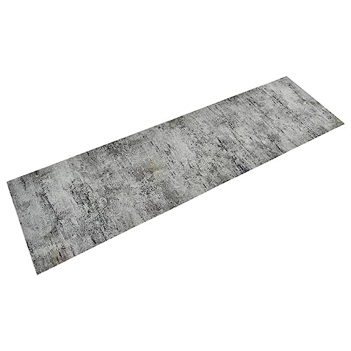 Yisssmeng Chemin de cuisine lavable, aspect béton en velours, 45 x 150 cm