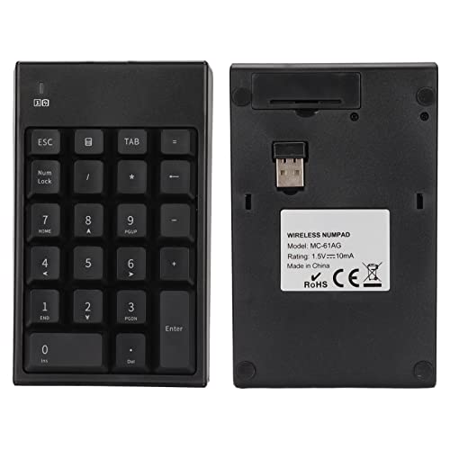 Teclado numérico para computadora portátil inalámbrico de 22 teclas 5
