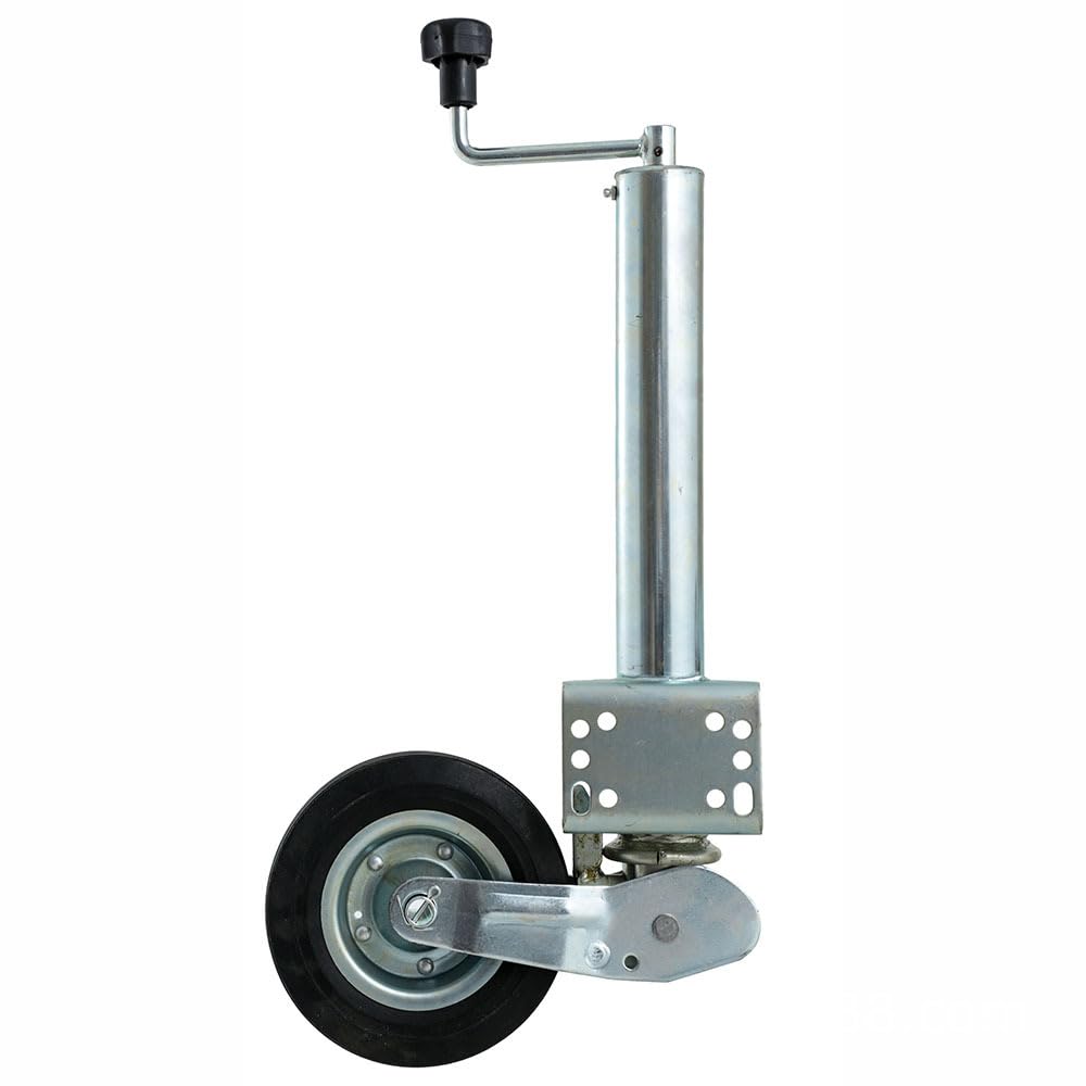 HEYOUTH Ruotino d'appoggio Rimorchio,Ruotino di Scorta,per Rimorchio, Ruota di Trailer,Cerchione in Acciaio zincato,200 x 50 mm