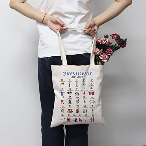 Mnigiu Broadway Musical Tote Bag Broadway Lover Gift Broadway Merchandise Musical Lover Gift (Shopping Bag) #TOP5