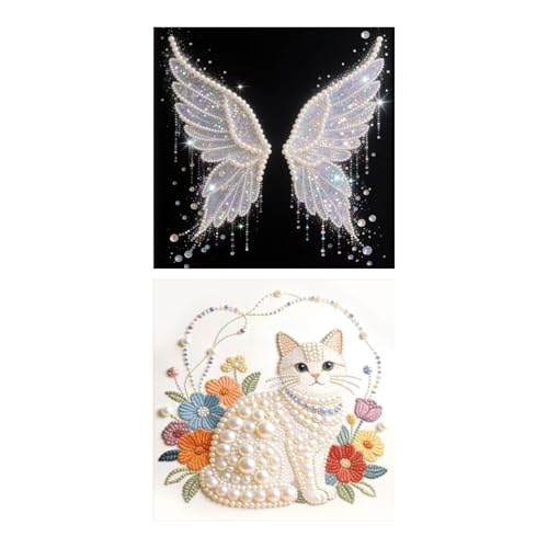 Conjunto de imágenes con cuentas   Motivo de animales de bricolaje de 20x20 cm, kit de pintura de arte con cristales, lienzo brillante de piedras preciosas | Artesanía profesional de diamantes de imit