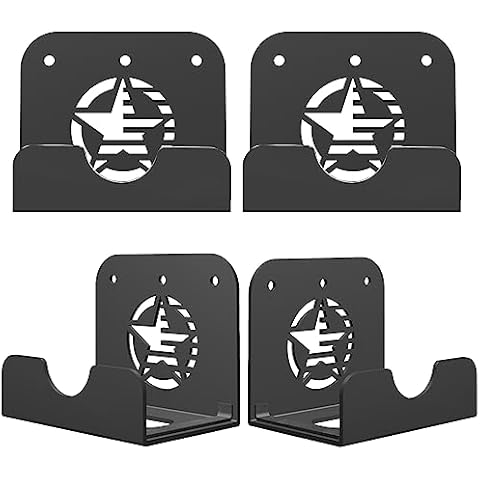 WIPHANY Auto Door Hanger Wrangler Door Storage Rack Auto Wall Hangers Wall Mount Auto Door Holder Storage Removable Auto Door Storage Rack Bracket with Rubber Lining Compatible Star Pattern Cover