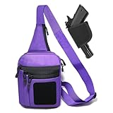 Shoulder holster bag for carry of handguns Chest pack with Sling Ccw Sling Bag Tactical Shoulder Bag (Violet)