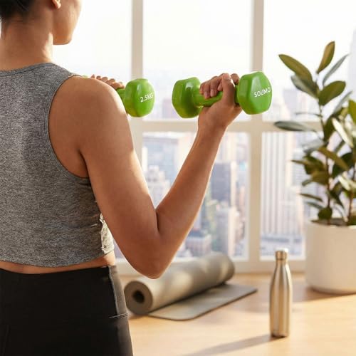 Image of Amazon Brand - Solimo Vinyl Dumbbell