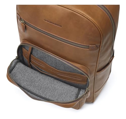 Johnston & Murphy Men's Rhodes Backpack Tan Full Grain3