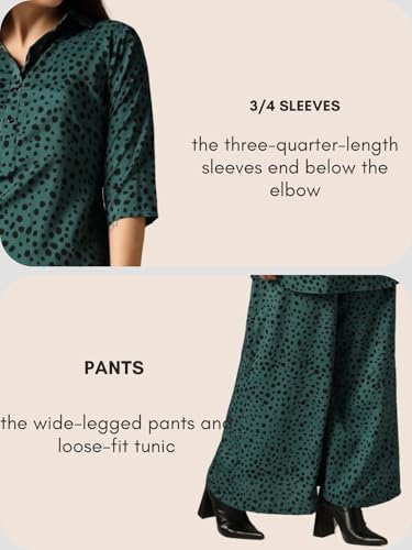 Image of DHRUVI TRENDZ Rayon Co-Ord Set For Women | Co-Ord Set For Women Stylish | Festive Co-Ord Set For Women | Travel Co-Ord Set For Women | 3 /4 Sleeve Women's Co-Ord Set