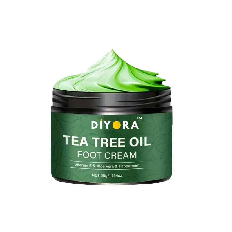DIYORA Tea Tree Oil Foot Cream – 50g | For Dry & Cracked Heels | Foot Care Cream for Men & Women-image-48