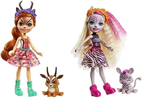 Enchantimals Gabriela Gazelle Doll (6-in/15.2-cm) & Racer Animal Friend Figure from Sunny Savanna Collection, Small Doll with Removable Skirt and Accessories, Great Gift for 3 to 8 Year Old Kids