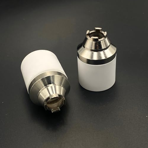 P80 Plasma Cutting Torch Nozzle Covers, Fiberglass Protection, Replacement for CUT-100 Machine (White, 2PCS)