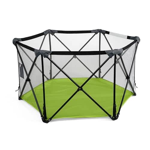 Bright Starts Pop ‘N Play Indoor/Outdoor Playard, Portable Playpen for