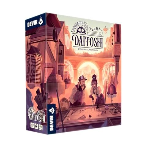 Daitoshi Strategy Board Game by Devir Games - Modular Board, Worker Placement, 120 Minute Play time for 1 to 4 Players, Ages 14+ Cover