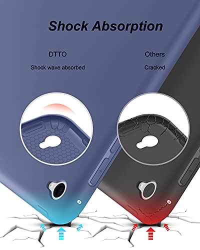 Dtto Ipad Air 2 Case (2014 Released), Ultra Slim Lightweight Smart Case Trifold Stand With Flexible Soft Tpu Back Cover For Apple Ipad Air 2 (Model A1566/A1567), Navy Blue #TOP3