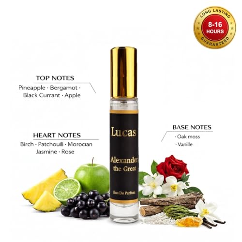 Image of Alexander The Great Eau The Perfume For Man, 8-16 Hours Lasting, Pineapple, Bergamot, Birch, Moroccan, White Musk, Oal Moss