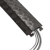 Fastlane FL1X1.5-B Polyurethane 1 Channel Drop Over Cable Protector with L-Shaped Connectors, Black, 36