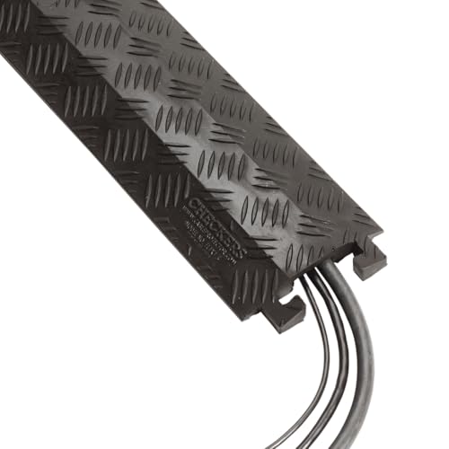 Checkers 1 Channel 3' Long Light Duty Drive Over Cable Protector for Multiple 0.5