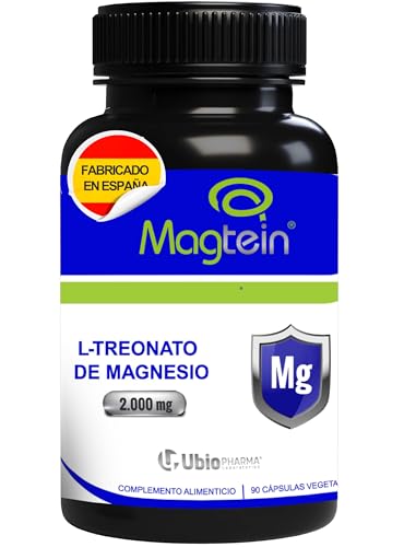 L-Treonato de Magnesio Magtein® 2000 mg – 90 Cápsulas Fórmula Clínica Aprobada EFSA – Mejora la Memoria, Concentración, Claridad Mental, Salud Cerebral y Mejora del Sueño - Magnesium L Threonate