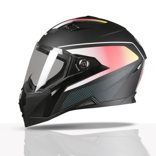 TVS Racing Anti Matter Full Face Helmet for Bike & Motorcycle Riders-DOT & ISI Certified-Lightweight ABS Shell, UV Resistant-Ventilated Comfort Liner,