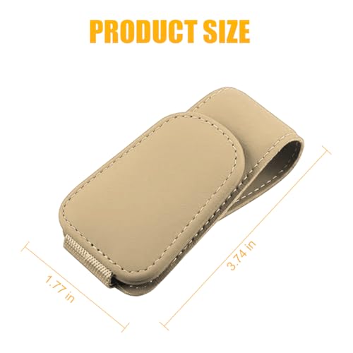 Image of AICEL Sunglasses Holders for Car Sun Visor, Leather Eyeglasses Hanger Mounter, Magnetic Glasses Holder and Ticket Card Clip, Auto Interior Accessories Universal for SUV Pickup Truck