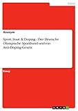 deutscher olympischer sportbund jobs  Sport, Staat & Doping - Der Deutsche Olympische Sportbund und ein Anti-Doping-Gesetz
