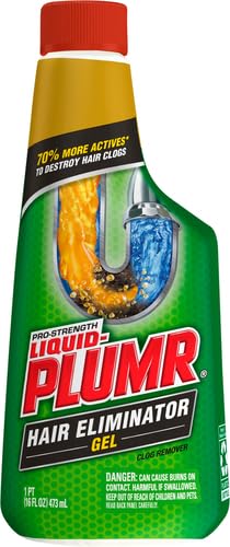 Image of Liquid-Plumr Pro-Strength Hair Eliminator Gel Clog Remover, Hair Clog Remover and Drain Opener, Safe for All Septic Systems and Pipes, 16 fl. oz. Bottle (Pack of 2)