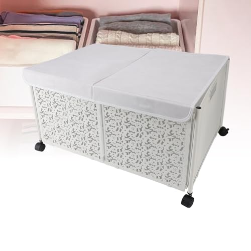 Caixa de Armazenamento de Brinquedos Dobrável Com Rodas, Organizador de Brinquedos de Metal 70L para