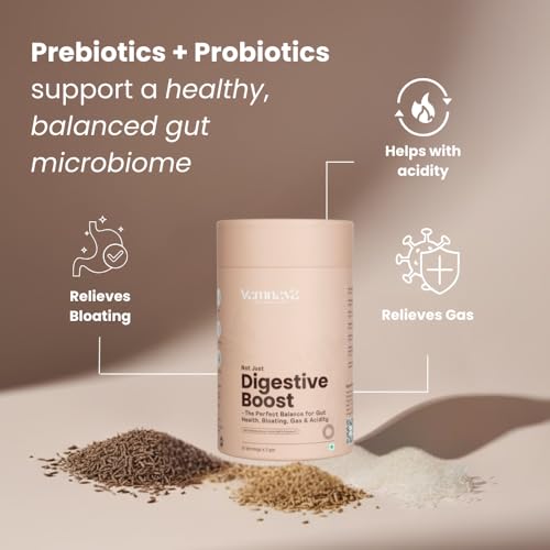 Image of Digestive Boost Powder | Howaru Probiotic (2B CFU) + Sunfiber Prebiotic + Psyllium Husk | Relieves Bloating, Gas & Acidity | Ajwain & Jeera Extracts | No Flavour, No Colour, No Sugar - Pack of 2