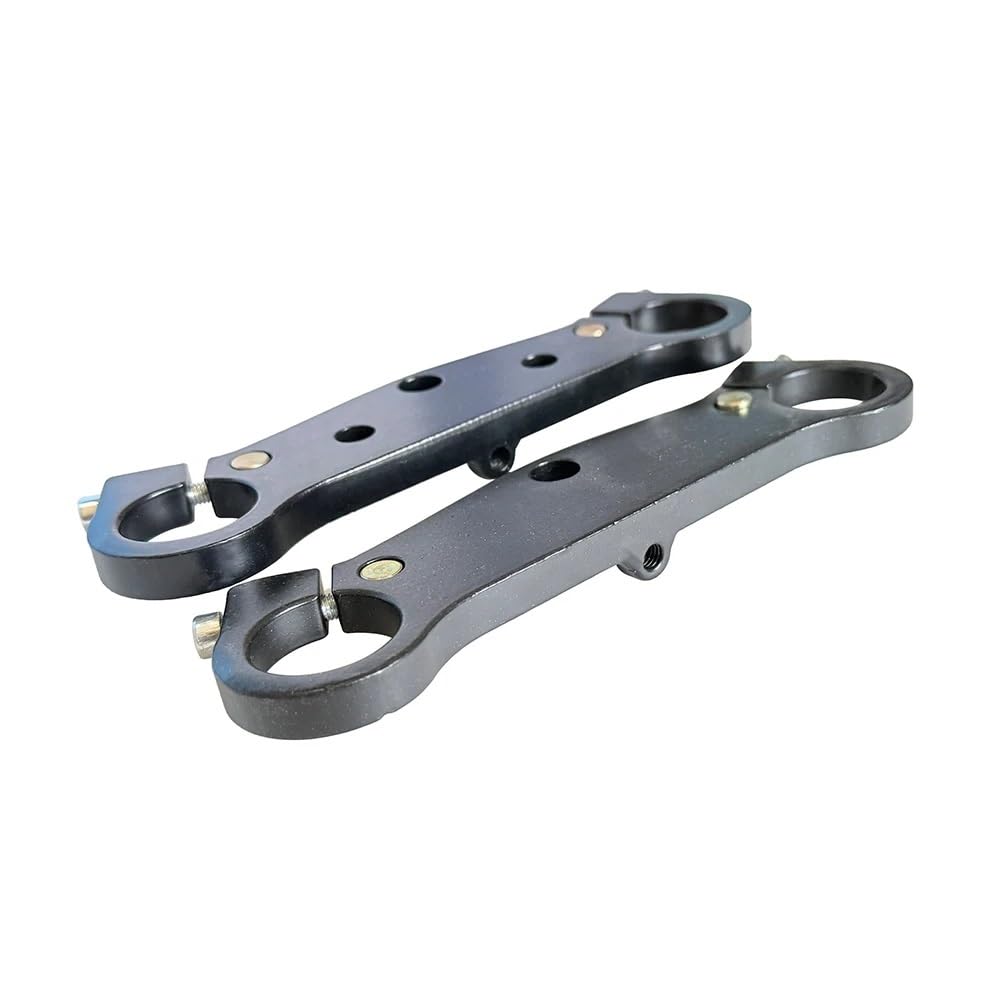 Amortisseur de Fourche Avant de Moto de 25mm, Plaque de Connexion supérieure et inférieure adaptée for 47cc 49cc 2 Temps Min Moto Pocket Dirt Pit Bike(Silver Set)
