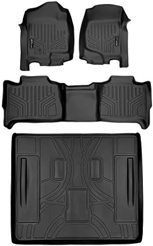 SMARTLINER 3-Row Custom Fit Floor Mats & Cargo Liner For 2007-2014 Suburban & Yukon XL