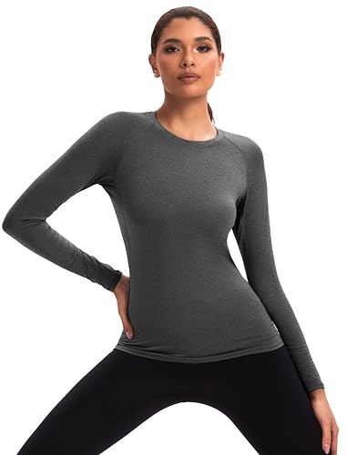 5 Pack Women's Compression Shirt Long Sleeve Workout Tops Athletic Baselayer Quick Dry Gym Yoga Running T-Shirt4