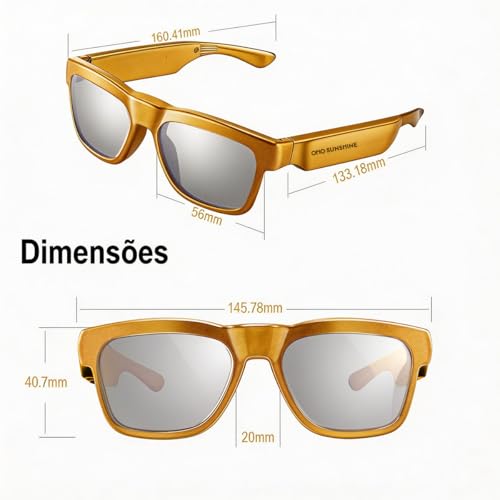 Image of OhO sunshine AI Smart Glasses for Men & Women, Bluetooth Smart Sunglasses with Open Ear Audio & ChatGPT Real-Time Translation (165 Languages), Smart AI Glasses with 10H for Meeting Travel Daily Wear
