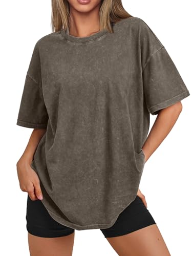 Trendy Queen Oversized Vintage T Shirts for Women Graphic Summer Top 2025 Y2k Short Sleeve Basic Cute Grunge Clothes