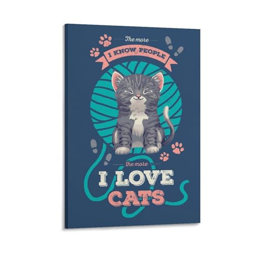 G gA[g Cg Kitty Cats Love Cute Pets 킢 |X^[  LoXEH[A[g 24x36inch(60x90cm)
