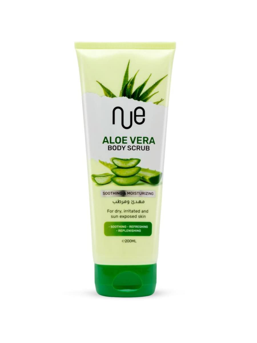 nueAloe Vera Soothing & Moisturizing Body Scrub for Dry and Sun Exposed Skin 200ML