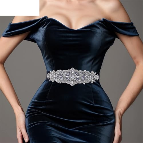 Bridal Belt Rhinestones Appliques For Dresses Wedding Bride Ribbon Dress Shiny Women's Arab Belt3