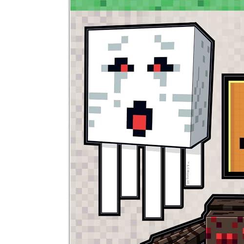 Image of Minecraft Halloween Adhesive Vinyl Decals - Fun Set of Minecraft Stickers for Car, Laptop, or Water Bottle, 1 Pack (3 Count)