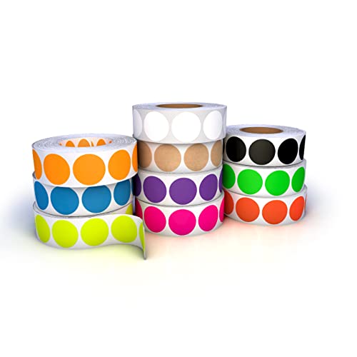 Kenco color coding circle dot labels on a roll