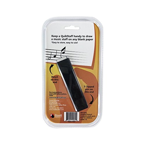 QuikStaff Musicians Pen - Draws a 5 Line Music Staff on Any Blank Paper - Thumbnail 2