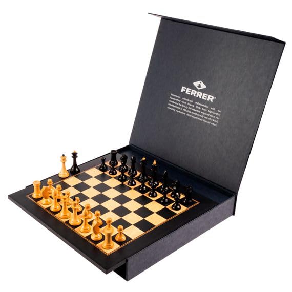 Set de Ajedrez Oficial Gambito de Dama, Ideal para Aficionados y Clubes, Tablero de ajedrez y Piezas de ajedrez para niños y Adultos, Conjunto de ajedrez, Juego de Ajedrez