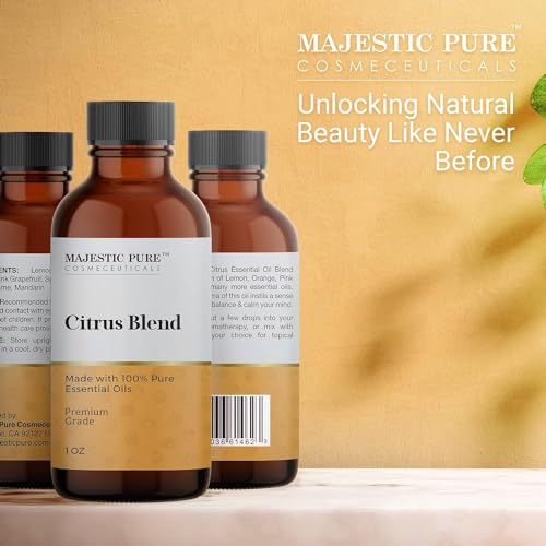 Majestic Pure Citrus Essential Oil Blend | 100% Pure & Natural for a Joyful, Positive Aroma | Pink Grapefruit, Orange, Spearmint, Lemon Essential Oil for Diffusers & Aromatherapy | 1oz - Image 6